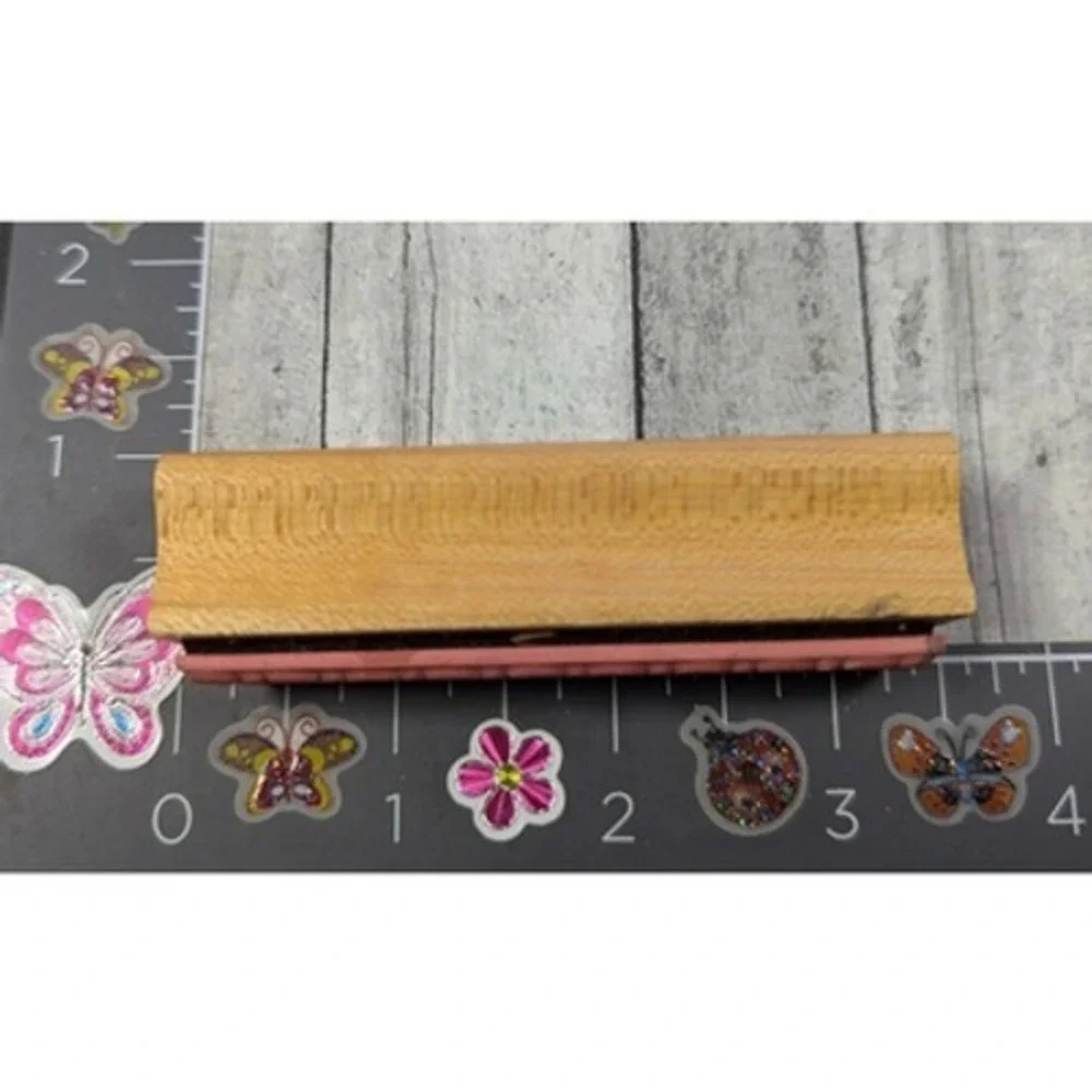 The Stamp Pad Candy Corn Border Halloween Rubber Stamp Wood #D50
